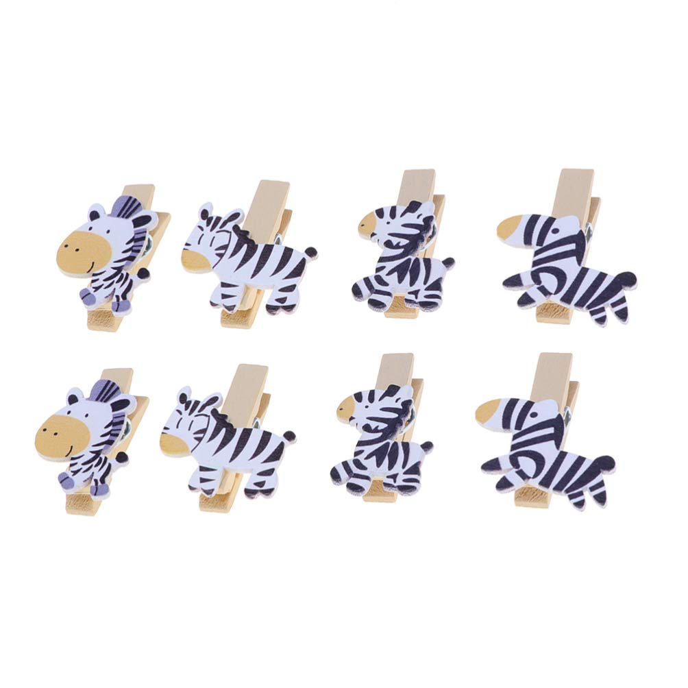 PRETYZOOM 40 Pcs Wooden Decorative Clothespins - Mini Paper Clips for Photos, Notes, Crafts & Clothesline - Cute Cartoon Design Scooter Accessories for Adults - Perfect for Home Office, Scrapbooking & DIY Projects