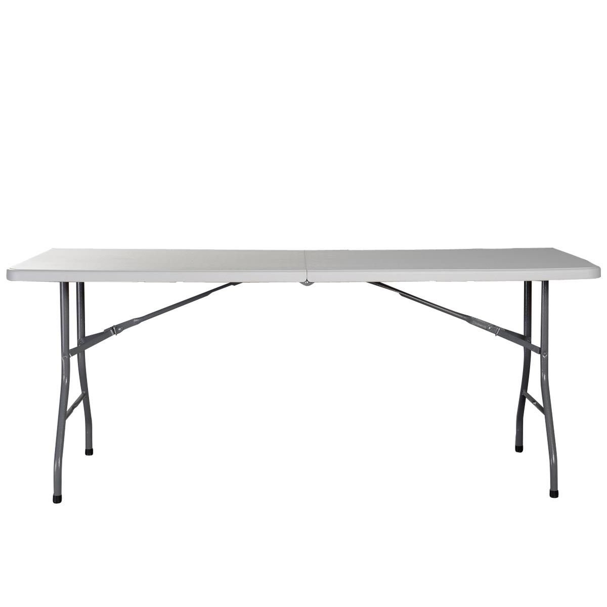 Portable 6-Foot Folding Plastic Table for Camping, Picnics, Parties & Indoor/Outdoor Use - Lightweight & Durable for Dining, Events & More