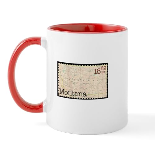 White/Red Inside - Montana Stamp Mug