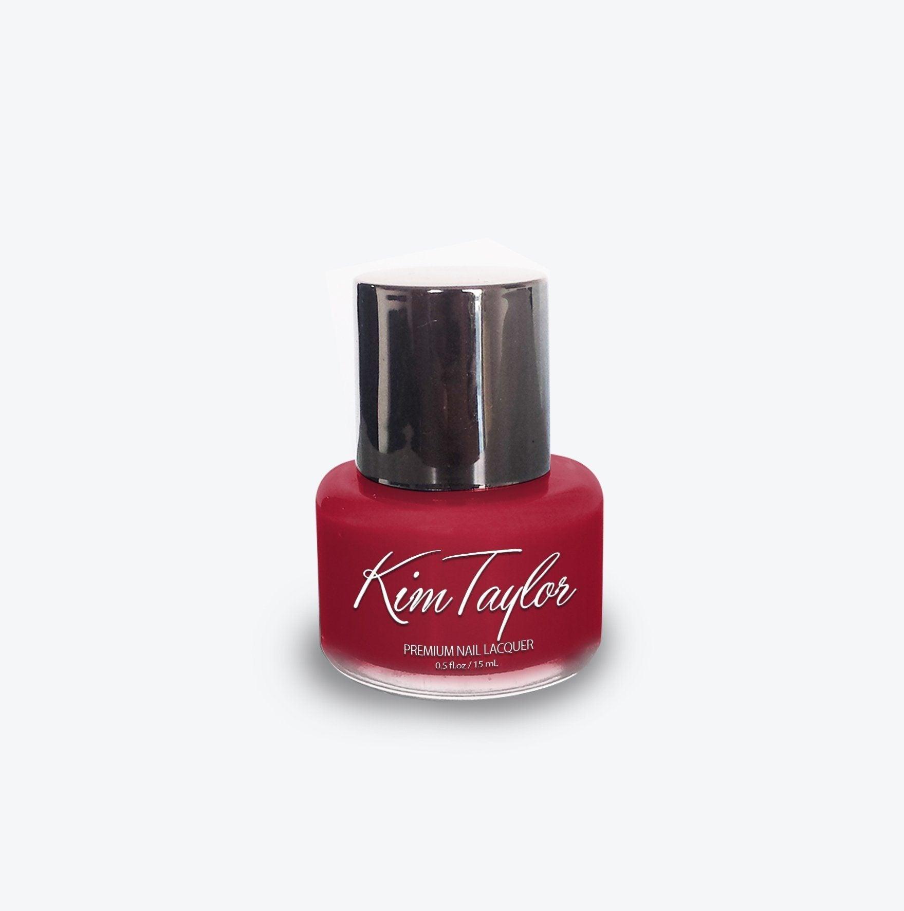 Kim Taylor CRIMSON RED Nail Polish - Long Lasting, High Gloss Finish for Professional & At-Home Manicures | Perfect for Parties, Weddings, and Special Occasions