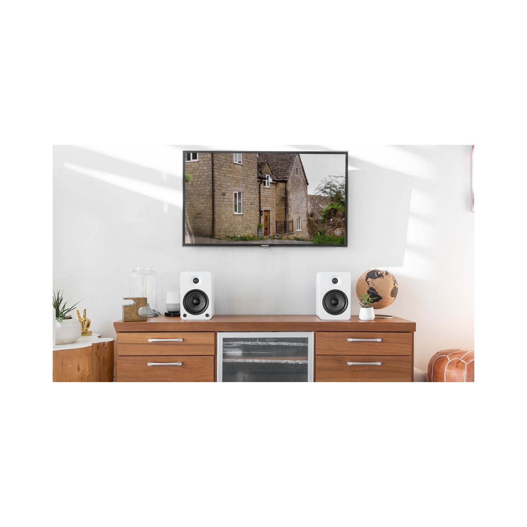 Kanto YU6 Powered Bluetooth Bookshelf Speakers with Phono Preamp - High-Quality Audio for Vinyl Records, Desktop, and Home Theater - Open Box Clearance Deal