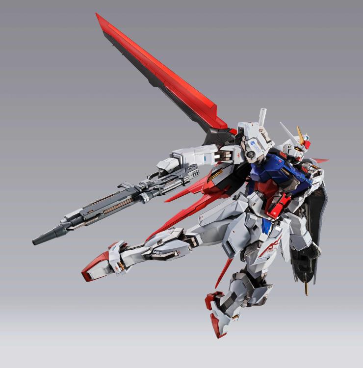Bandai Metal Build Gundam Seed Aile Strike Gundam Action Figure - Premium Collectible Model Kit for Anime Fans | Perfect for Display & Gundam Collections