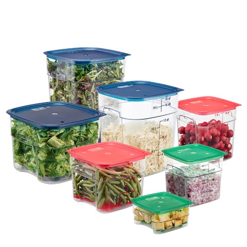 Cambro 22SFSPROCW135 22-Quart Clear Square Polycarbonate Food Storage Container - Commercial Kitchen & Restaurant Food Prep, Bulk Storage, Meal Prepping