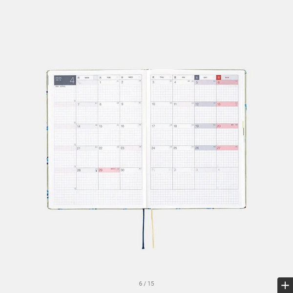 Hobonichi Techo 2025 Planner - Bow & Tie Snake Design A5 Size Daily Journal (January Start, Monday Start) English Edition - Perfect for Work, School & Personal Organization