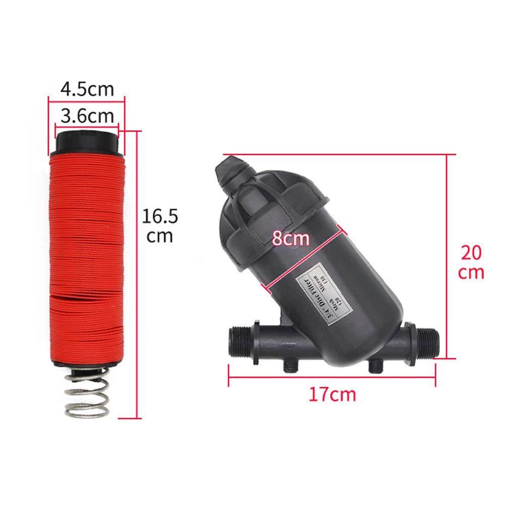 DEWIN 1'' Drip Irrigation Water Filter - 120 Mesh 130 Micron Disc Filter for Agriculture, Garden & Lawn Watering System | Perfect for Efficient Drip Irrigation and Sprinkler Systems