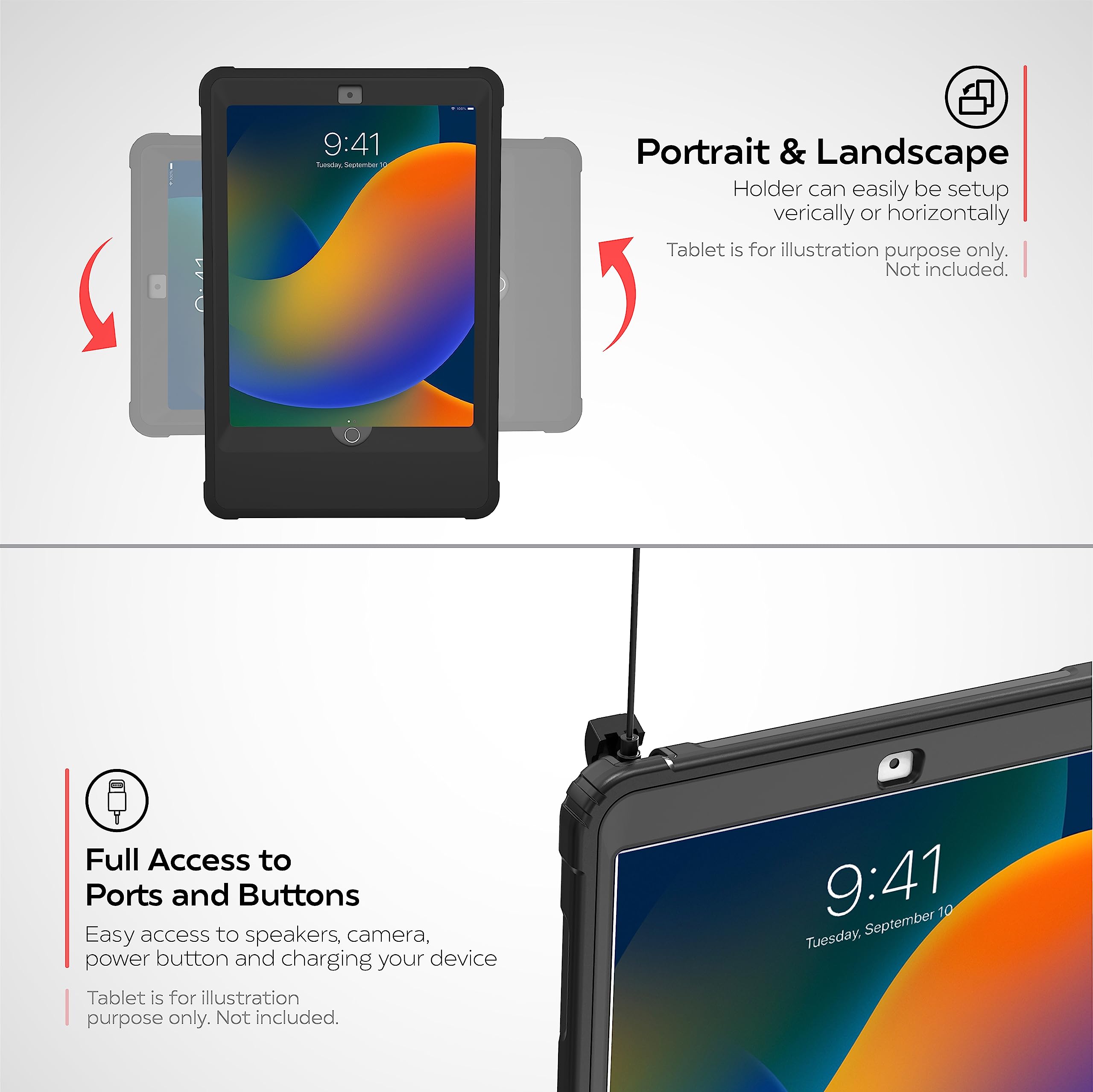 Magnetic Wireless Charging Case for iPad 10.2