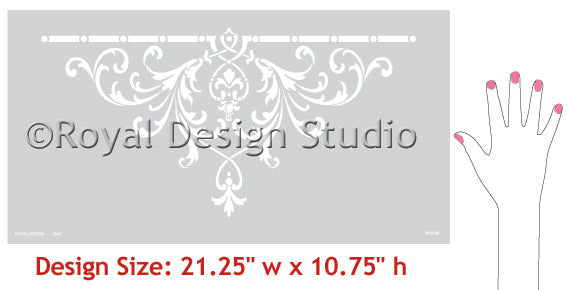 Hampton Center Ceiling Stencil - Reusable DIY Painting Template for Home Decor, Wall Art & Furniture | Perfect for Bedroom, Living Room & Craft Projects