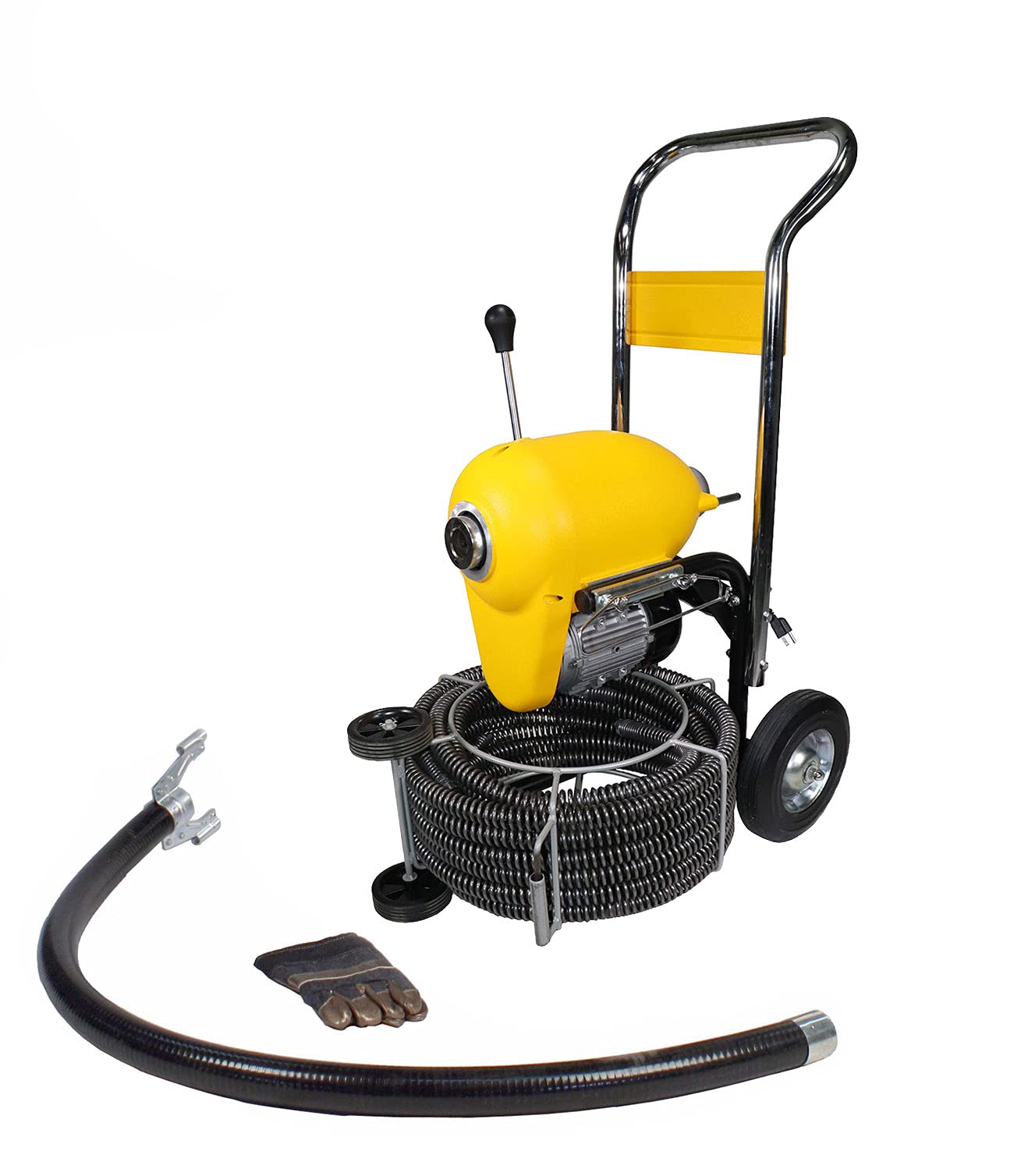 Steel Dragon K1500A Drain Cleaner for 2-8 Inch Pipes - 60ft Cable for Clog Removal