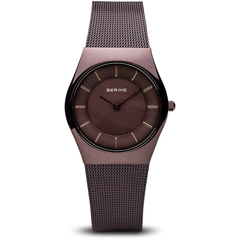 BERING Classic 11930-105 Women's Watch - Slim Minimalist Stainless Steel Mesh Band Watch for Women - Perfect for Office, Business, and Everyday Wear