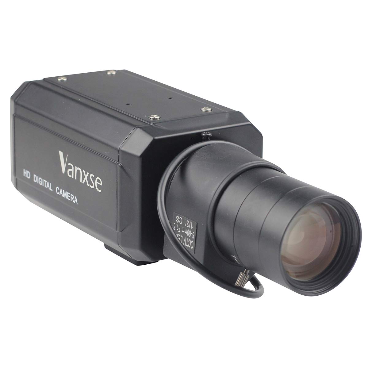 Vanxse 6-60mm Varifocal Lens 1000TVL HD 960H CCTV Security Camera with Auto Iris - Indoor/Outdoor Surveillance for Home, Office & Business (1/3