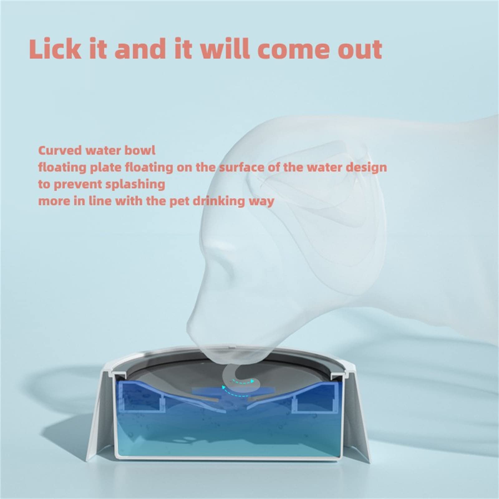 Non-Spill Dog Bowl & Slow Feeder Cat Bowl - 1L Travel Pet Water Dispenser for Dogs & Cats (Round) - Perfect for Home, Travel & Outdoor Use