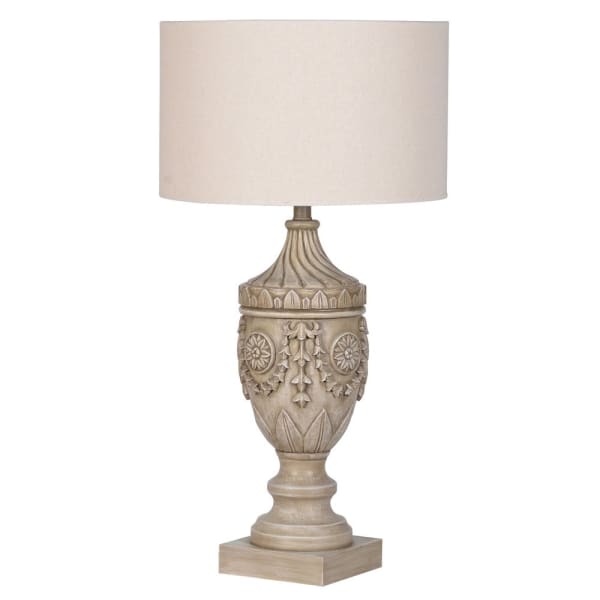 Modern Bengal Table Lamp with White Fabric Shade - Elegant Bedside & Living Room Lighting for Home Decor