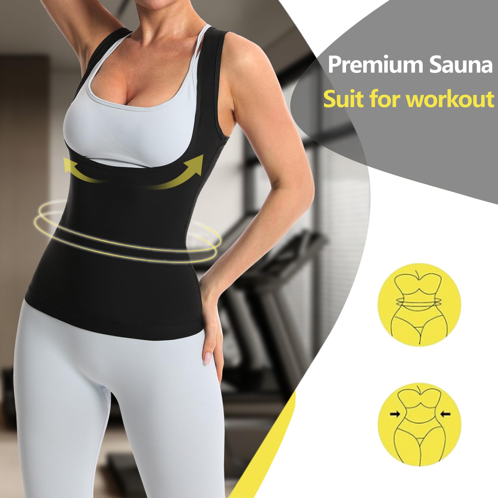 JBT Women's Sweat Vest - Waist Trainer & Sauna Vest for Fitness, Weight Loss & Body Shaping | Perfect for Workouts, Gym & Home Use
