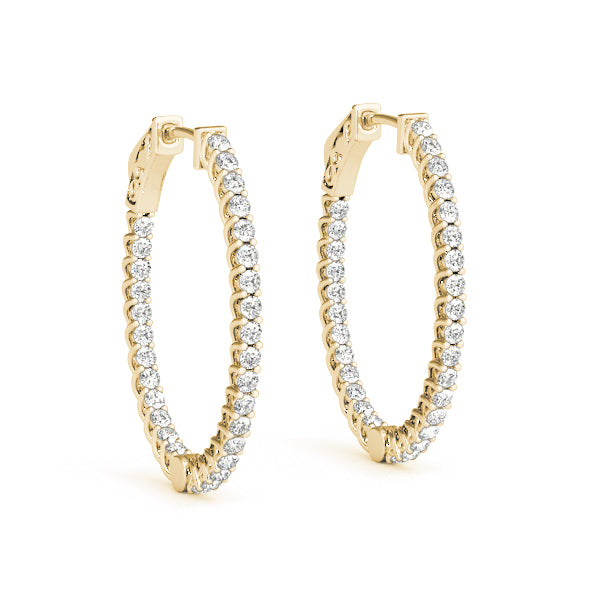 1.2 Inch Lucida Oval Hoop Earrings - Sterling Silver or Gold Plated (1/2 Pair) | Elegant Dangle Earrings for Women, Perfect for Parties, Weddings & Everyday Wear