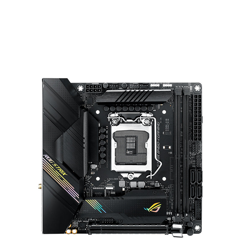 ASUS ROG STRIX B460-I Mini ITX Gaming Motherboard - Intel LGA 1200 Socket, WiFi 6, PCIe 3.0, DDR4 - Perfect for Compact Gaming PCs and Home Theater Setups