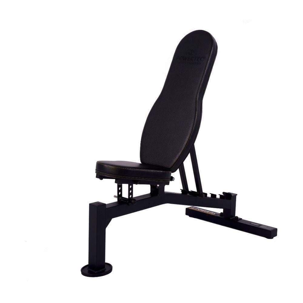 Powertec Streamline Utility Bench - Heavy Duty Adjustable Weight Bench for Home Gym Workouts - Perfect for Strength Training, Weightlifting & Fitness Exercises