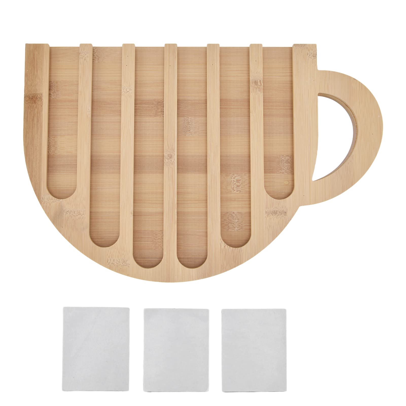 Zerodis Bamboo Coffee Capsule Holder - 36 Pod Storage Organizer for Nespresso & Keurig, Condiment Tray & Coffee Station Accessories - Perfect for Kitchen Countertop & Office Break Room