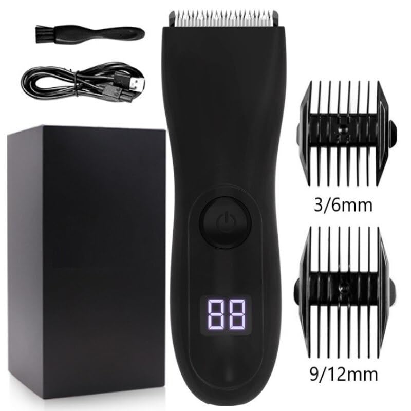 Professional Men's Hair Clippers & Beard Trimmer Kit - Electric Shaver for Facial Hair, Body Grooming & Intimate Areas | Cordless Hair Cutting Machine for Home & Travel Use