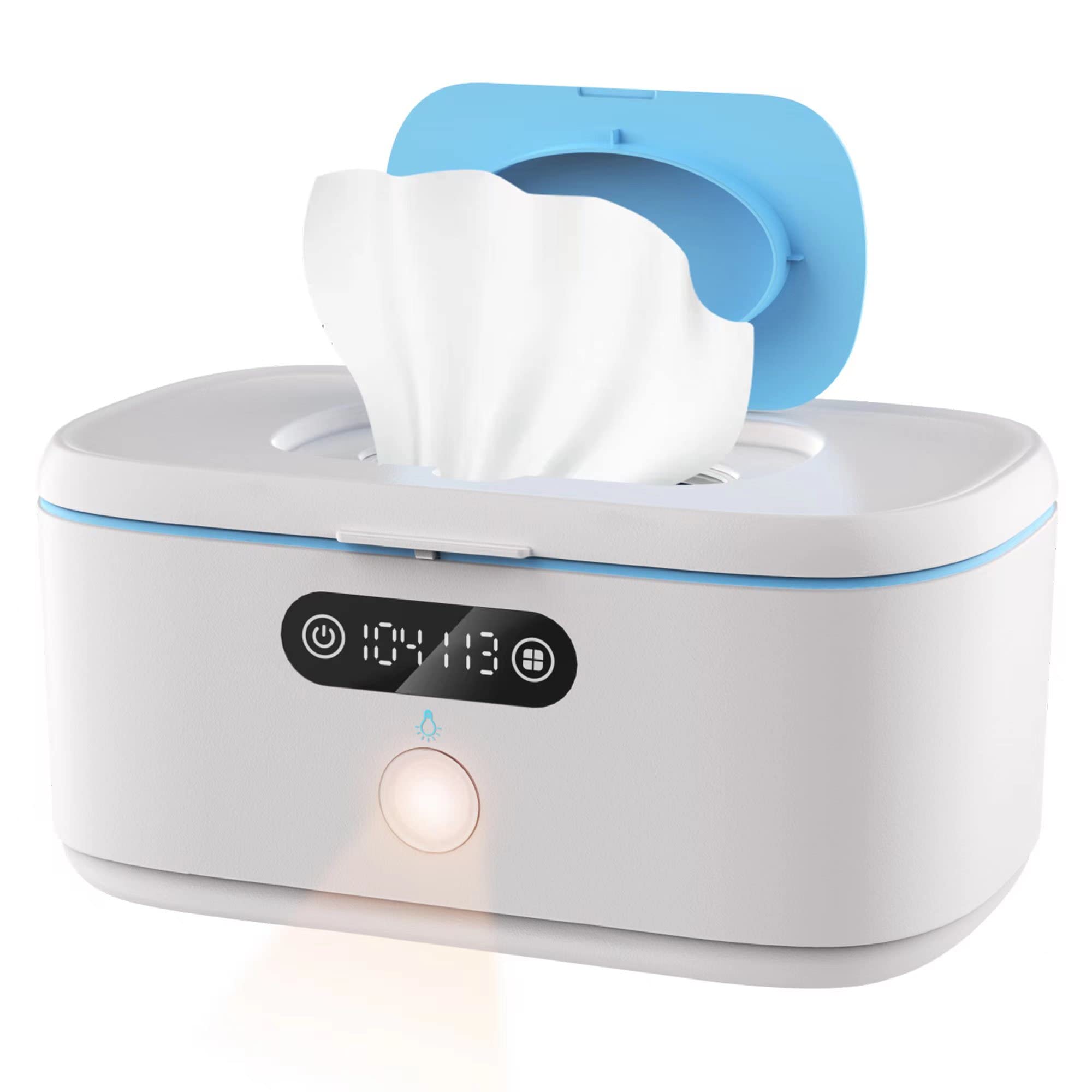 Bellababy Baby Wipe Warmer with Night Light & Car Charger - Portable Diaper Changing Station with Constant Temperature Control & Touch Screen - Perfect for Nighttime Diaper Changes, Travel, and On-the-Go Parenting