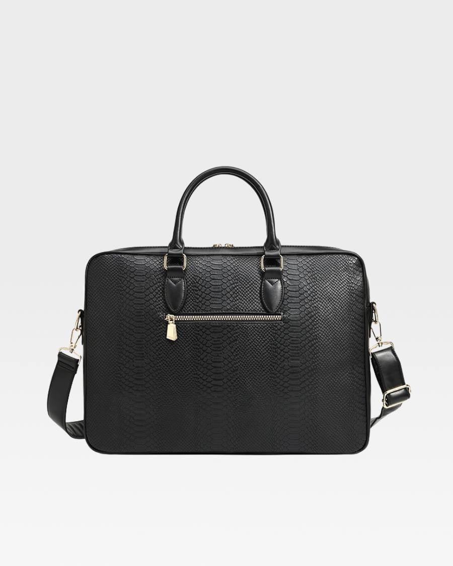 Apollo 1 Black Laptop Bag - Slim & Durable 15.6 Inch Computer Briefcase for Work, Travel & Business Commute