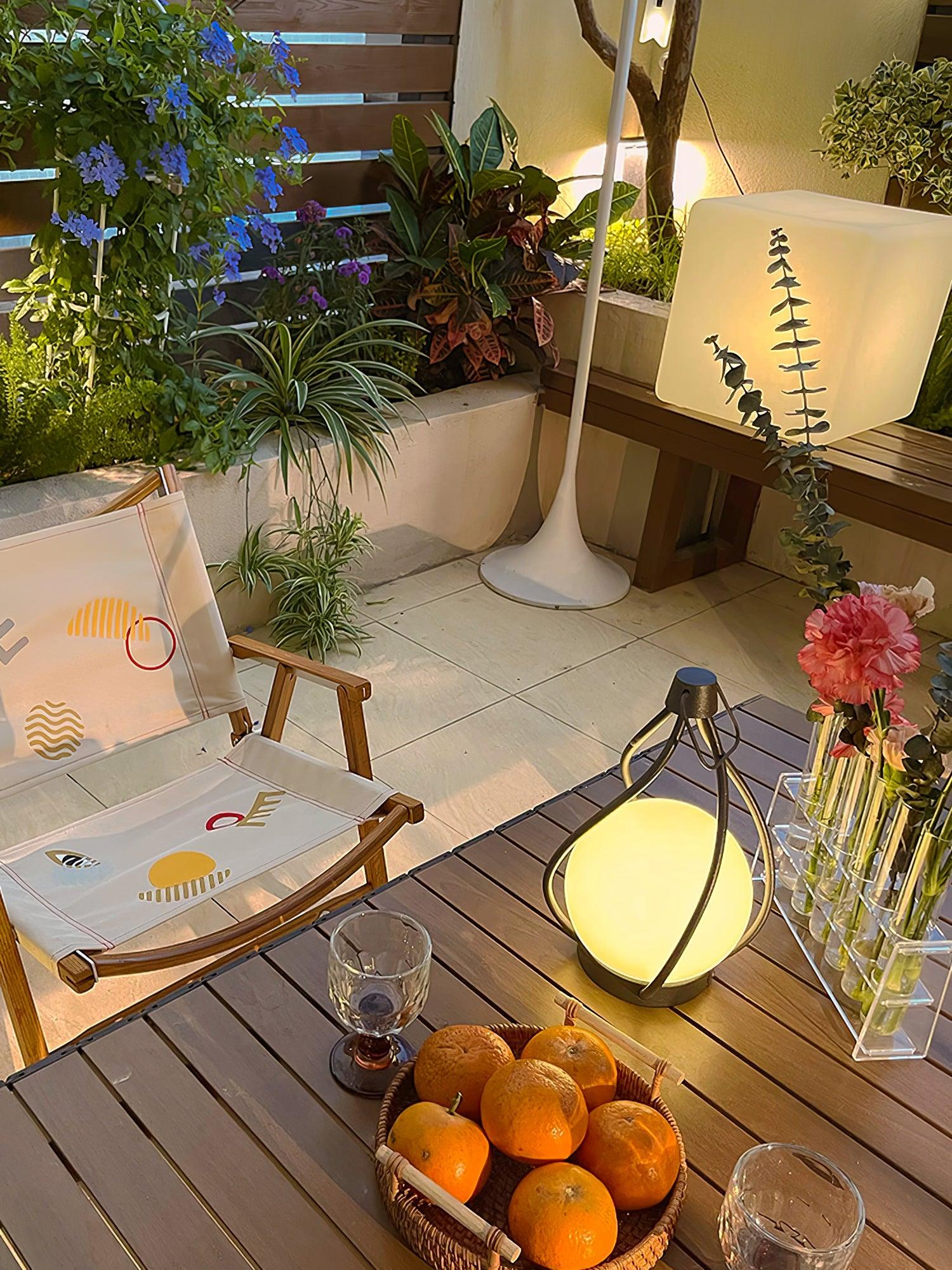 Eclisse Orb Lantern - Rechargeable LED Table Lamp for Indoor/Outdoor Use - Perfect for Camping, Patio, and Home Decor