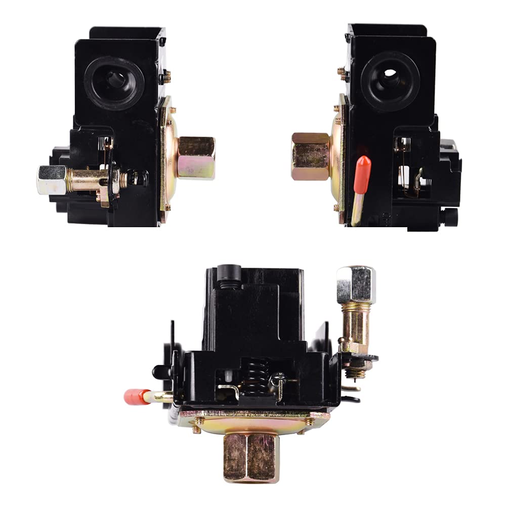 95-125 PSI Automatic Air Compressor Pressure Switch with 1 Port (0.8MPA) - Ideal for Air Pumps, Inflatable Pools, Tires & Pneumatic Tools