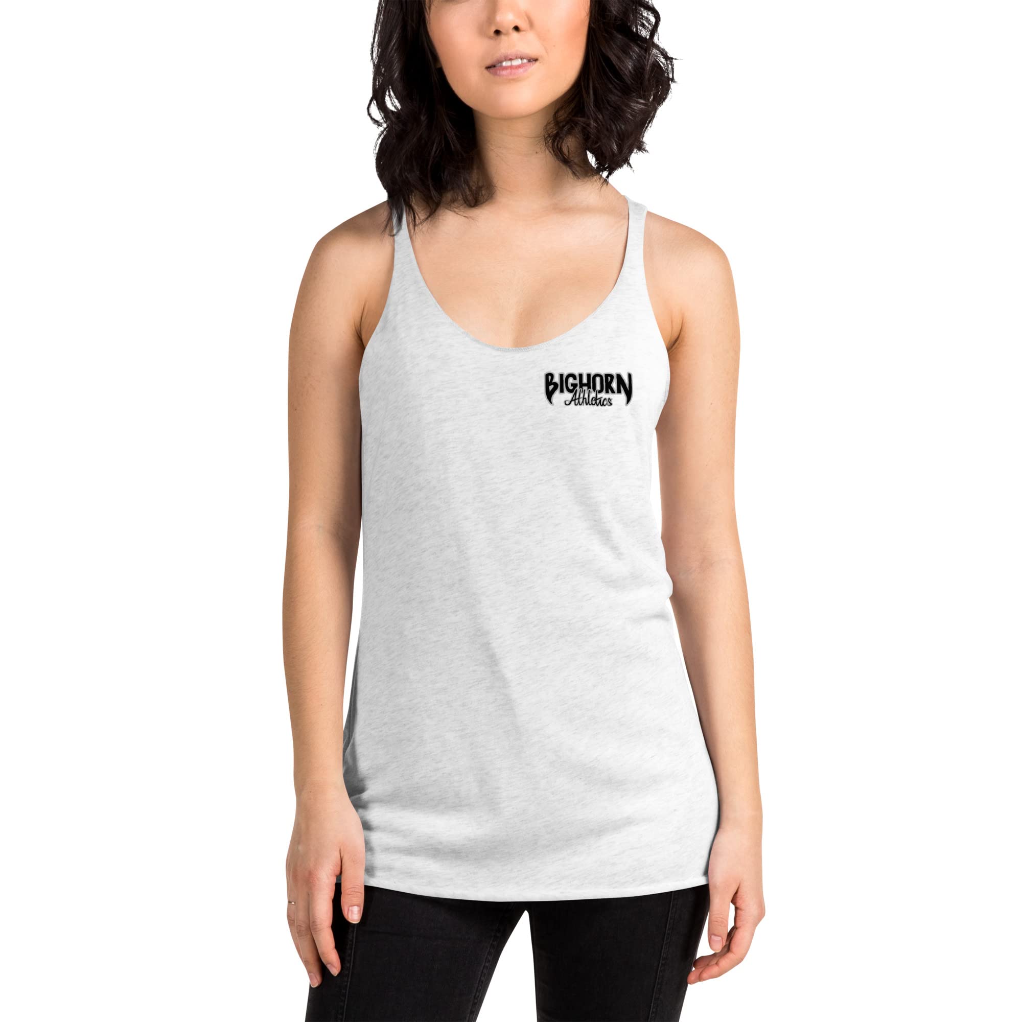 Bighorn Athletics Iron Sharpens Iron Women's Racerback Tank Top - Workout, Gym & Fitness Apparel for Women - Perfect for CrossFit, Running & Training