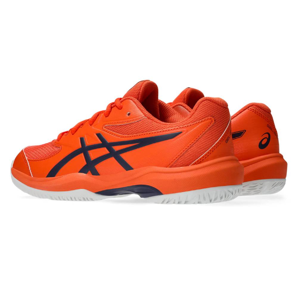 ASICS Gel-Game GS Junior Tennis Shoes for Kids - Nova Orange/Indigo Fog | Lightweight & Supportive Court Sneakers for Junior Players | Perfect for Tennis Training & School Sports