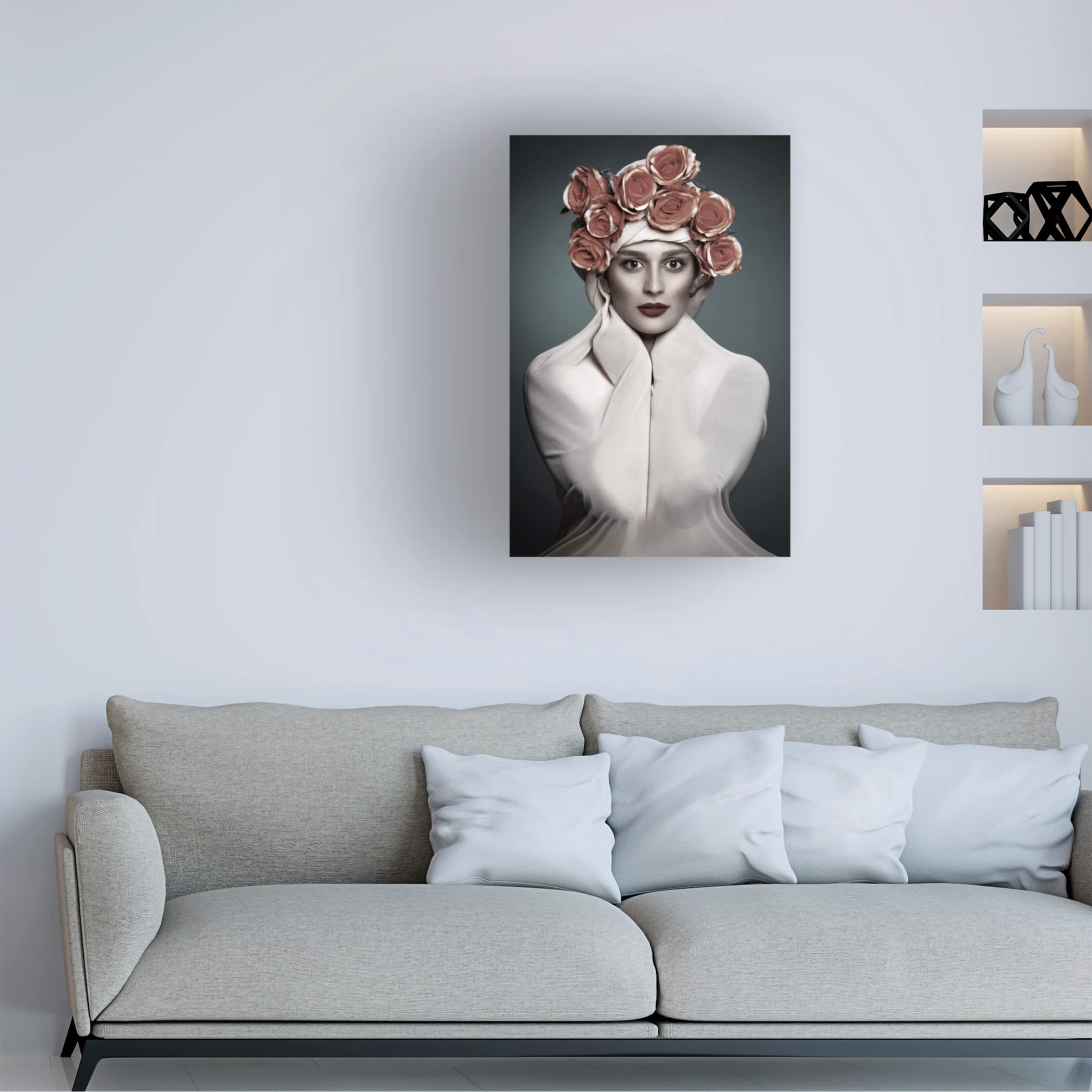 Trademark Fine Art 'Eli' Canvas Wall Art by Mehdi Baziar - Modern Abstract Painting for Living Room, Bedroom & Office Decor