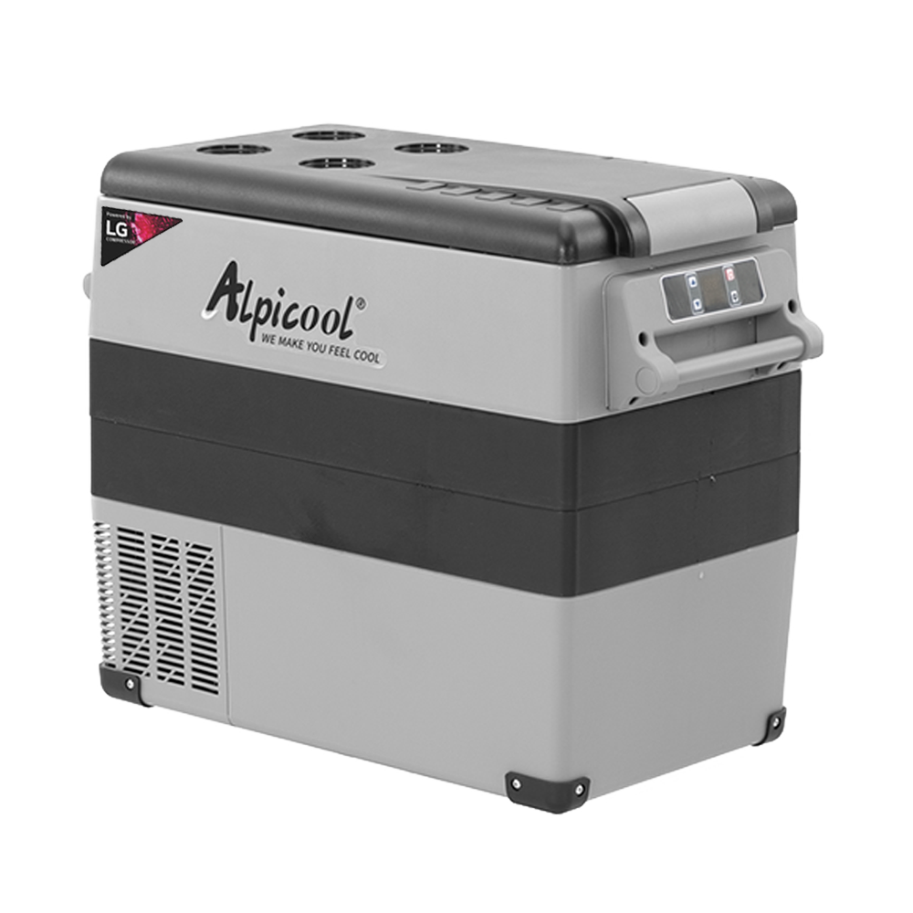 Alpicool LGCF55 Portable Dual Zone Car Fridge 12V/24V - 55 Quart Electric Cooler for Road Trips, Camping & Tailgating - Compact Freezer for Cars, Trucks & RVs