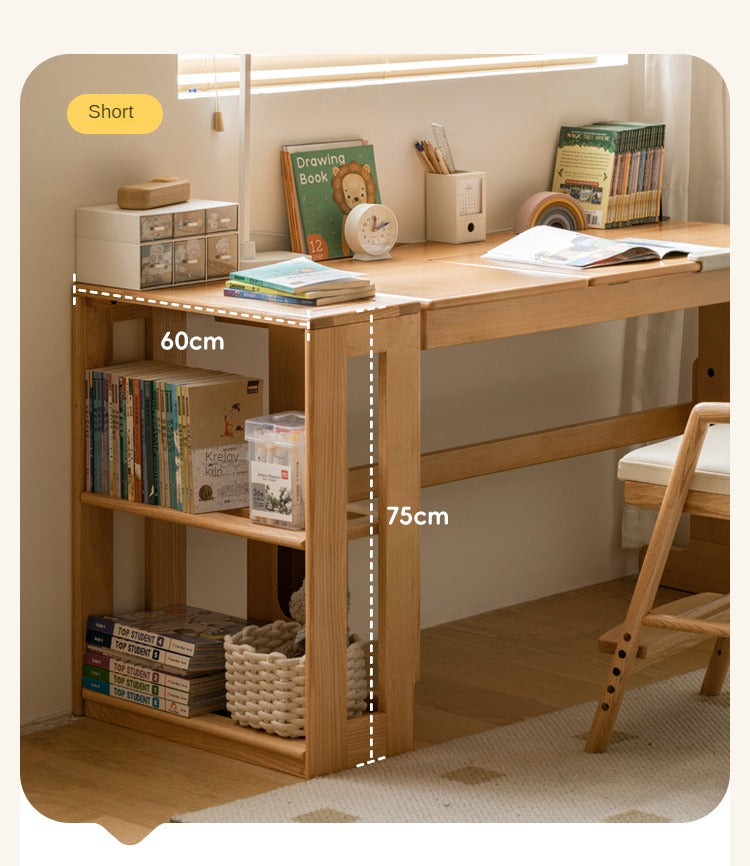 Solid Wood Kids Bookshelf - Oak & Beech Toy Storage Organizer for Bedroom, Playroom & Nursery - Durable & Stylish Children's Furniture