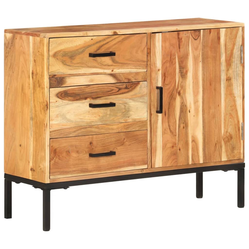 Solid Acacia Wood Sideboard Buffet Cabinet - 34.6