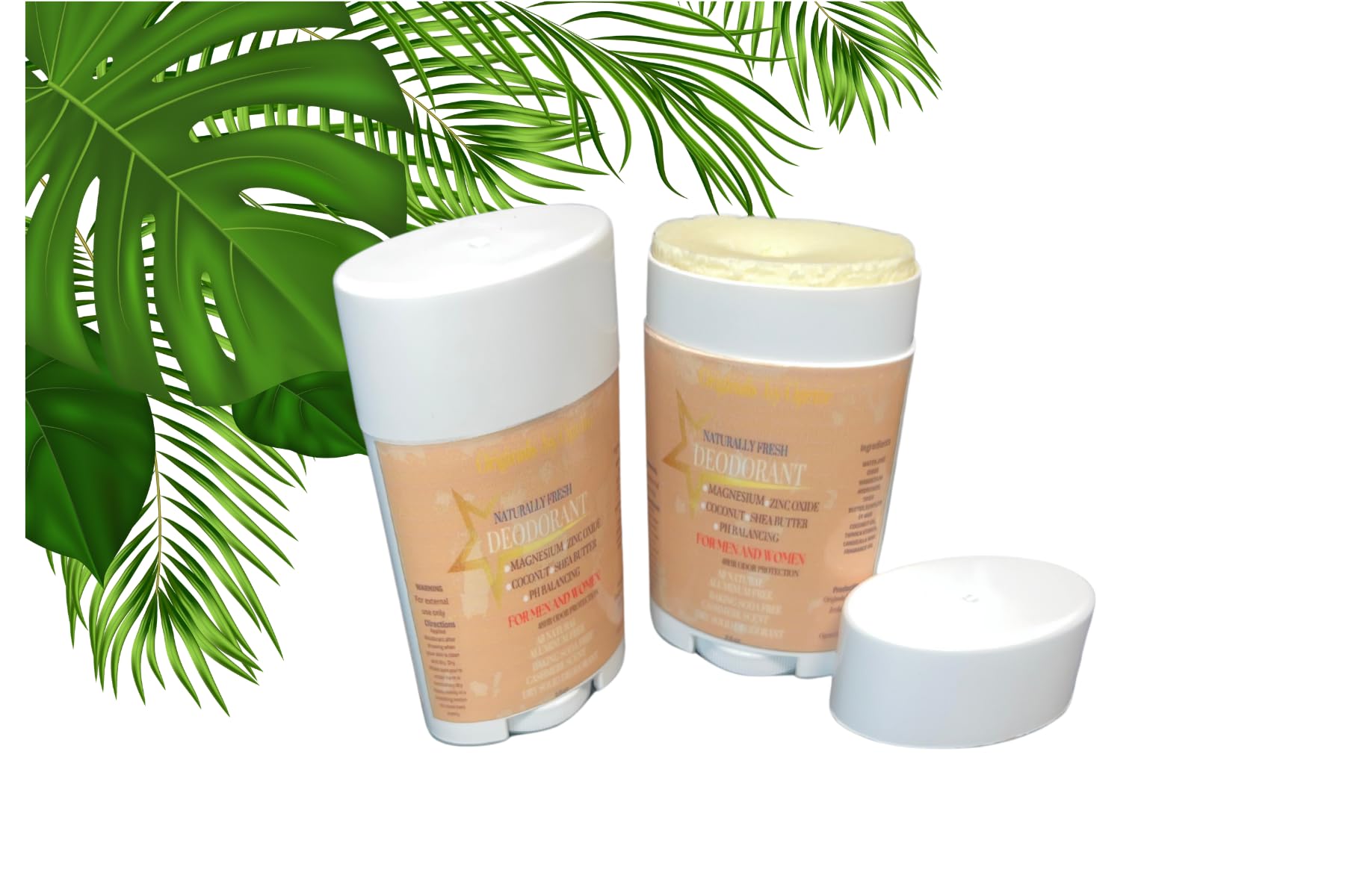 Natural Fresh Deodorant with Magnesium, Coconut & Shea Butter - pH Balancing for Men & Women - 2 Pack - Stay Fresh All Day for Workouts & Outdoor Activities