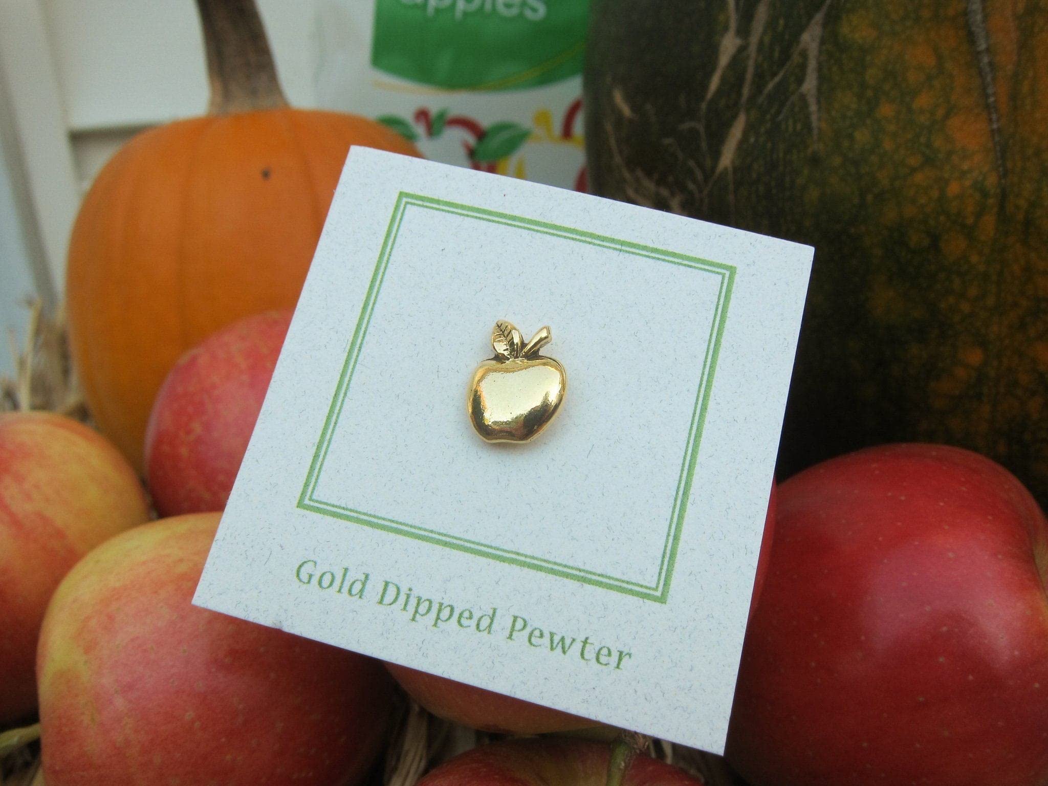 Jim Clift Design Apple Gold Lapel Pin - Elegant & Stylish Accessory for Suits, Blazers, and Formal Occasions