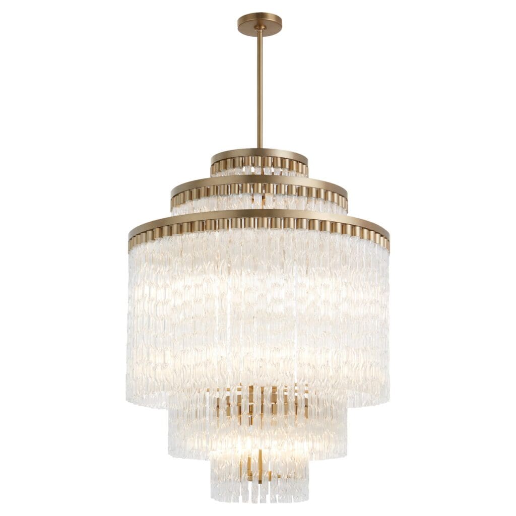 Elegant Cyan Design 11676 Noble 18-Light Chandelier in Aged Brass - Perfect for Dining Room, Living Room, or Entryway Lighting