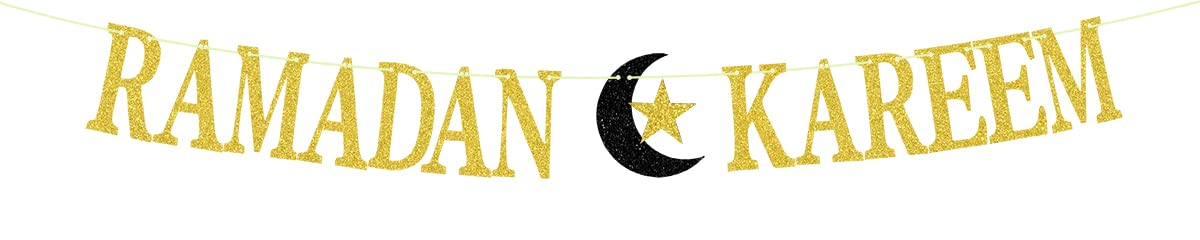 Ramadan Kareem Banner - Happy Eid Decorations for Islamic Festival & Party Supplies - 2023 Hajj Mubarak & Umrah Mubarak Decor - Perfect for Home, Mosque & Community Celebrations