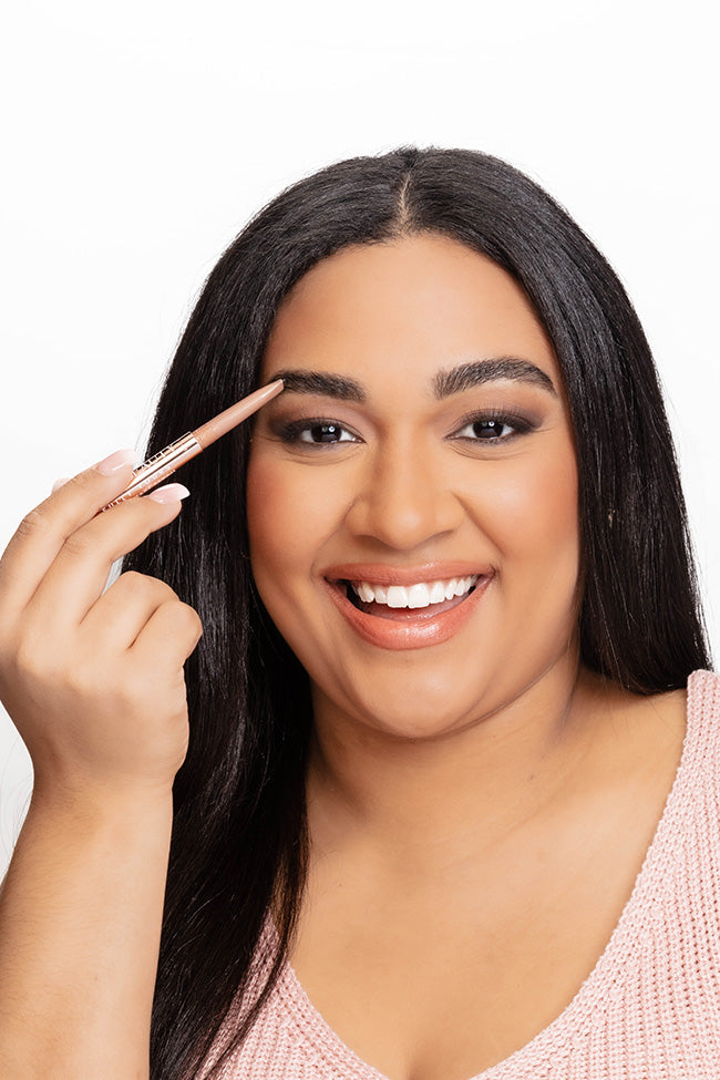Pink Lily Beauty Fully Yours Brow Pomade Pencil - Deep Brown | Waterproof Eyebrow Makeup for Natural Look | Perfect for Daily Use & Special Occasions