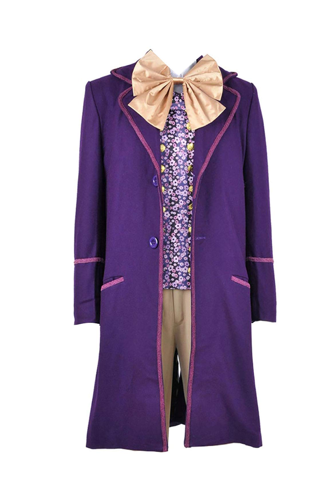 Willy Wonka Costume for Adults - Charlie and The Chocolate Factory Cosplay Outfit Purple Full Set - Perfect for Halloween, Cosplay Parties & Movie Themed Events