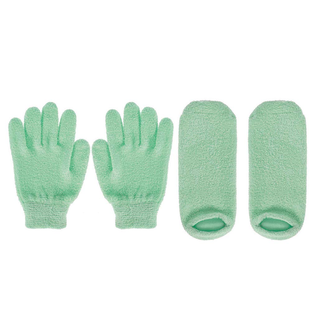 Minkissy Moisturizing Hand Gloves & Men's Socks 2-Pack - Spa Skincare for Dry Hands, Psoriasis Relief & Foot Care - Perfect for Home Spa, Night Treatment & Beauty Routine