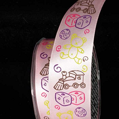 The Ribbon People - 1.5 Inch x 27 Yards Pink Wired Craft Ribbon for DIY Baby Toys, Gift Wrapping, Hair Bows & Party Decorations