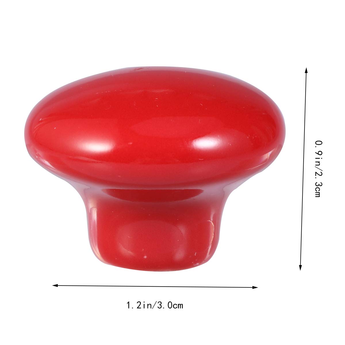 VORCOOL 5-Pack Ceramic Cabinet Knobs - Durable Round Drawer Pull Handles for Kitchen Cabinets & Cupboards (Red) - Perfect for Home Renovation & DIY Furniture Upgrades