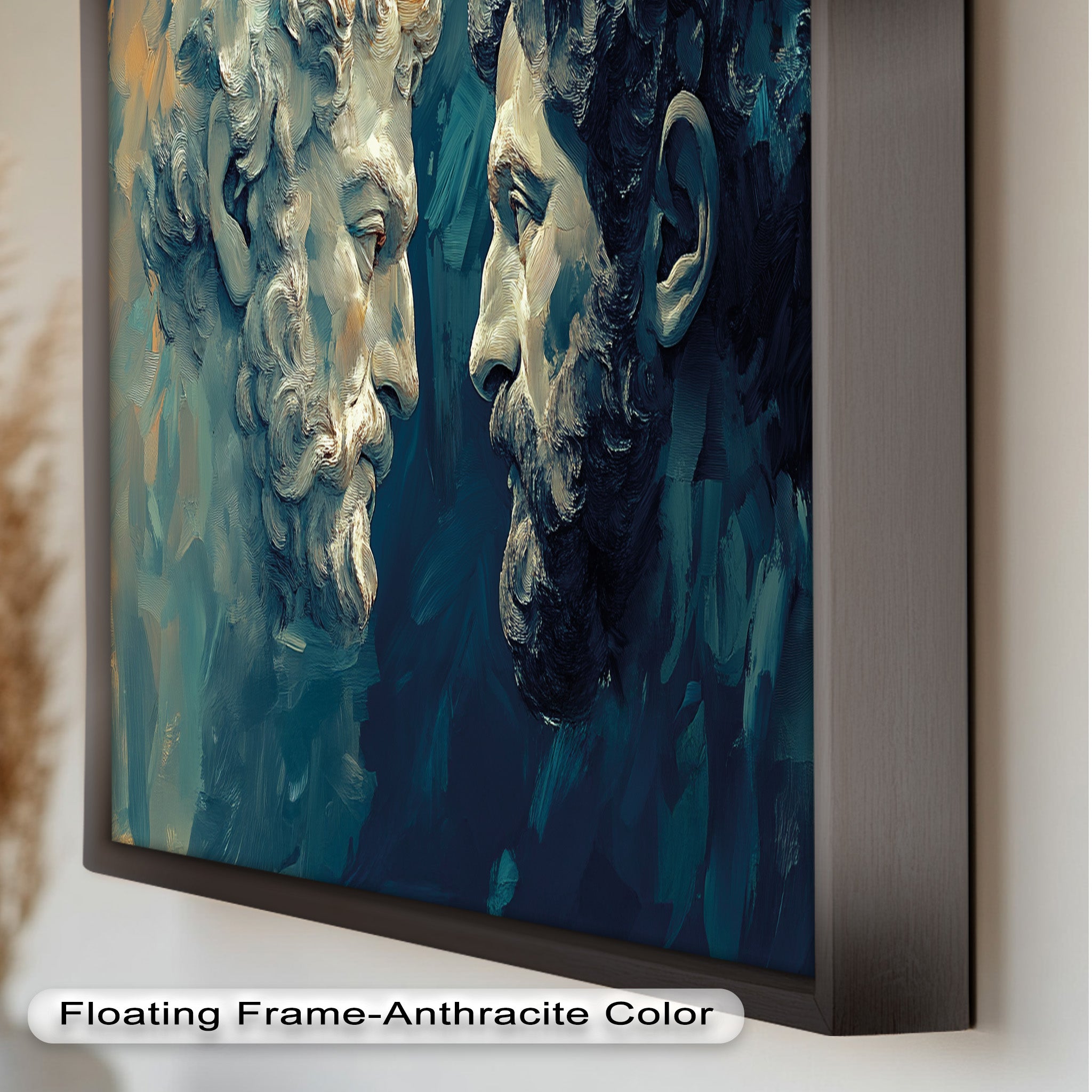 Clash of Titans Greek Mythology Oil Painting Wall Art - Ancient Gods Battle Scene Canvas Print for Living Room, Bedroom & Office Decor