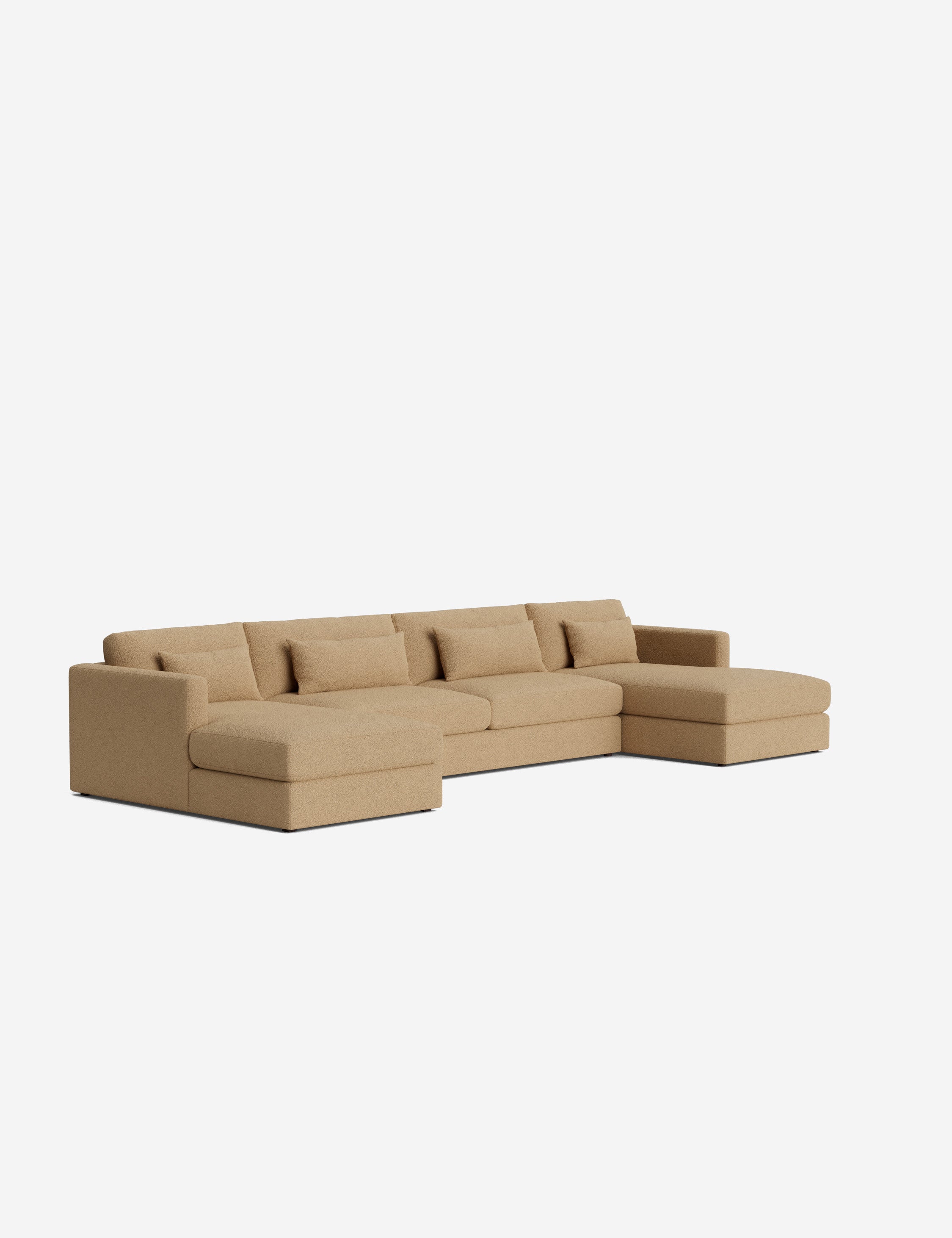 Durham U-Shaped Sectional Sofa - Modern L-Shaped Couch for Living Room, Family Room & Home Theater | Comfortable Fabric Sofa Set with Reversible Chaise