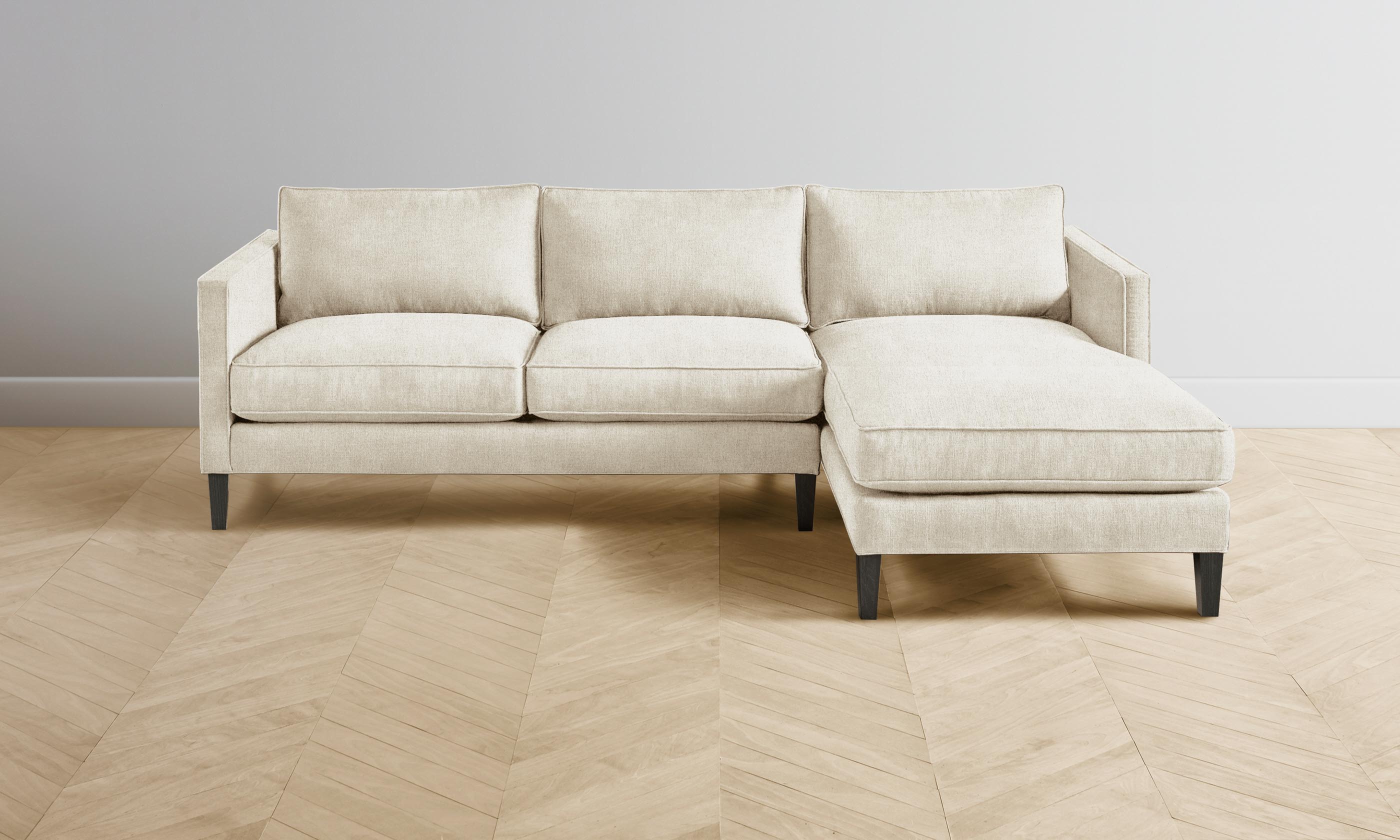 Premium Crosby Sectional Sofa with Performance Mélange Weave Fabric - Modern Living Room Furniture for Comfortable Lounging & Family Gatherings