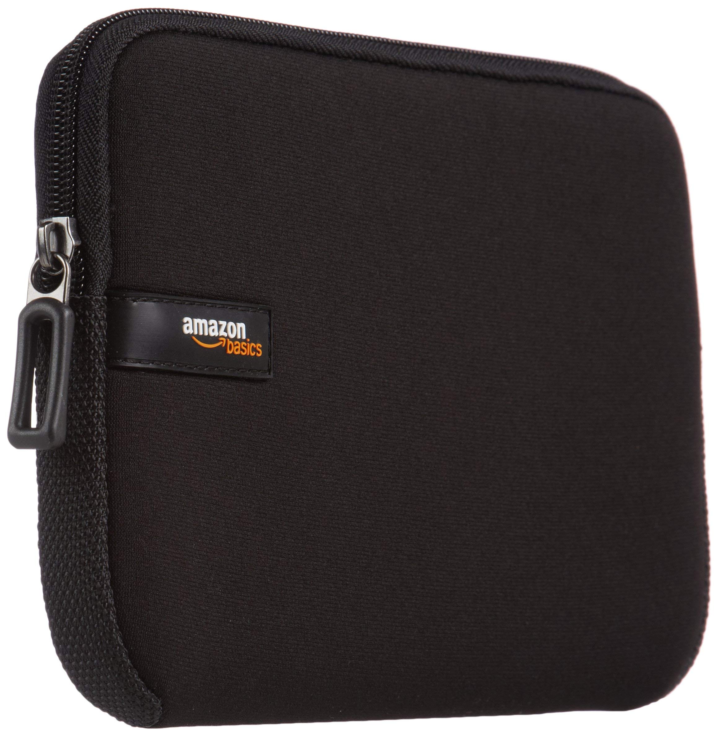Amazon Basics 8-Inch Tablet Sleeve Case 5-Pack - Protective Black Neoprene Cover for iPad, Kindle, Samsung Galaxy Tab | Perfect for Travel, School & Office Use