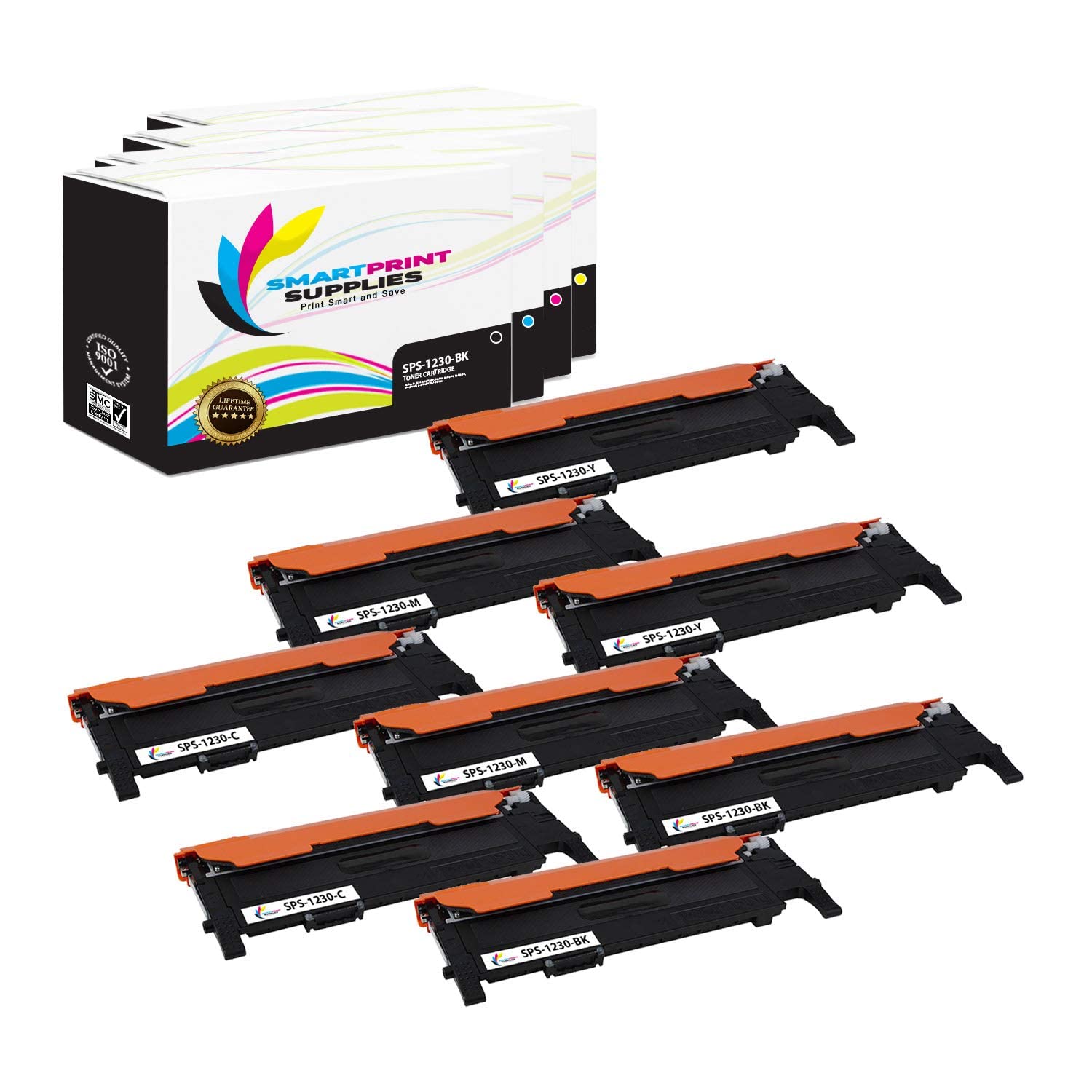 Compatible 1230C 1235CN Toner Cartridge Replacement for Dell 330-3012 330-3015 330-3014 330-3013 Printers - High Yield 8-Pack (Black, Cyan, Magenta, Yellow) - Perfect for Office & Home Printing Needs