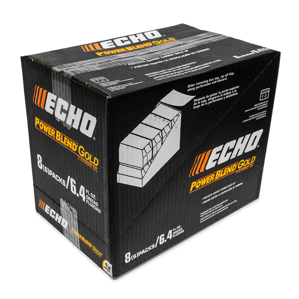 48PK Echo Power Blend 2-Cycle Oil 6.4 oz Bottles - Premium 2.5 Gallon Mix for Chainsaws, Trimmers & Outdoor Power Tools - 6450025