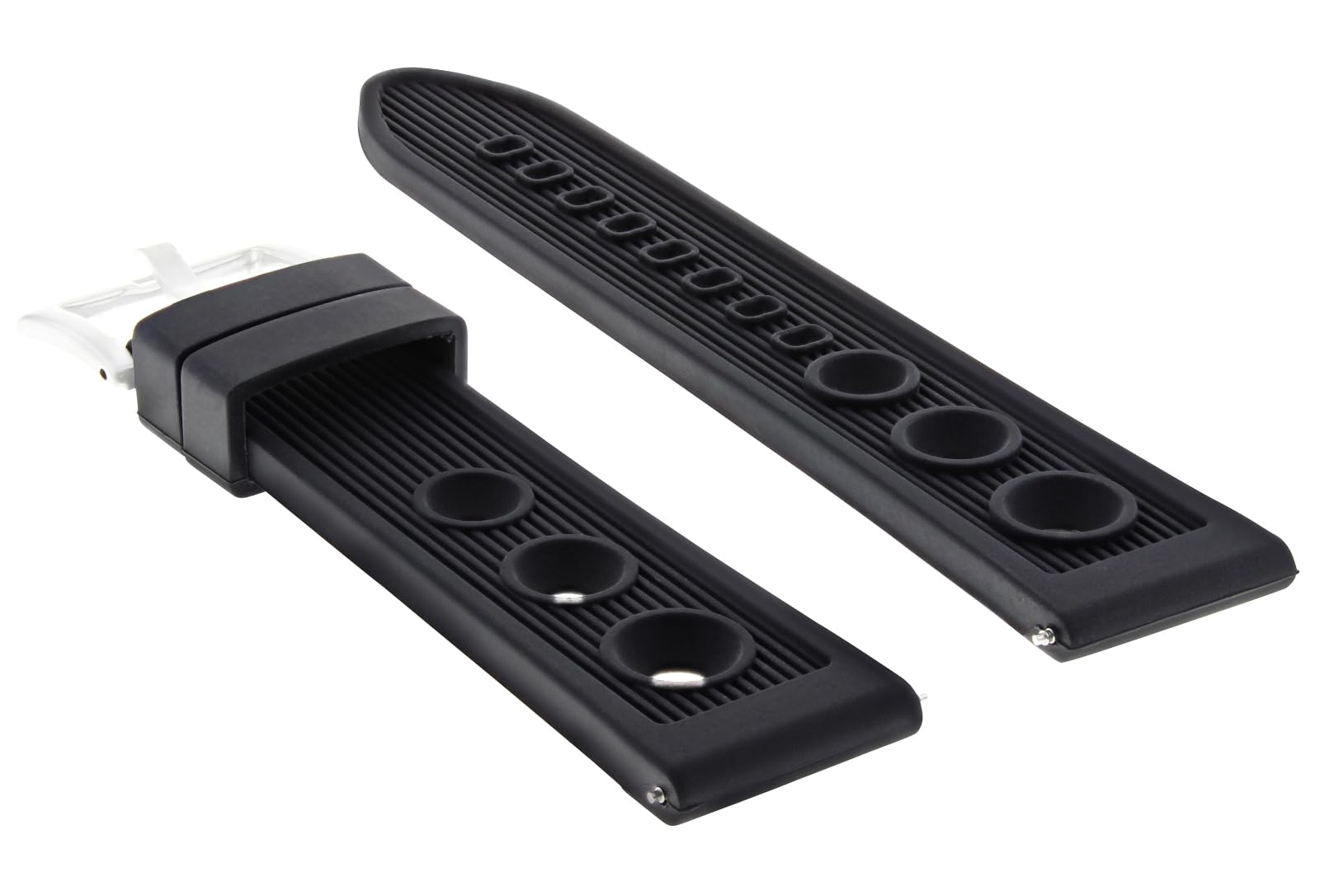 20mm Black Rubber Diver Watch Band Strap - Compatible with Breitling Superocean Abyss A17364 - Waterproof & Durable for Scuba Diving, Swimming & Outdoor Adventures