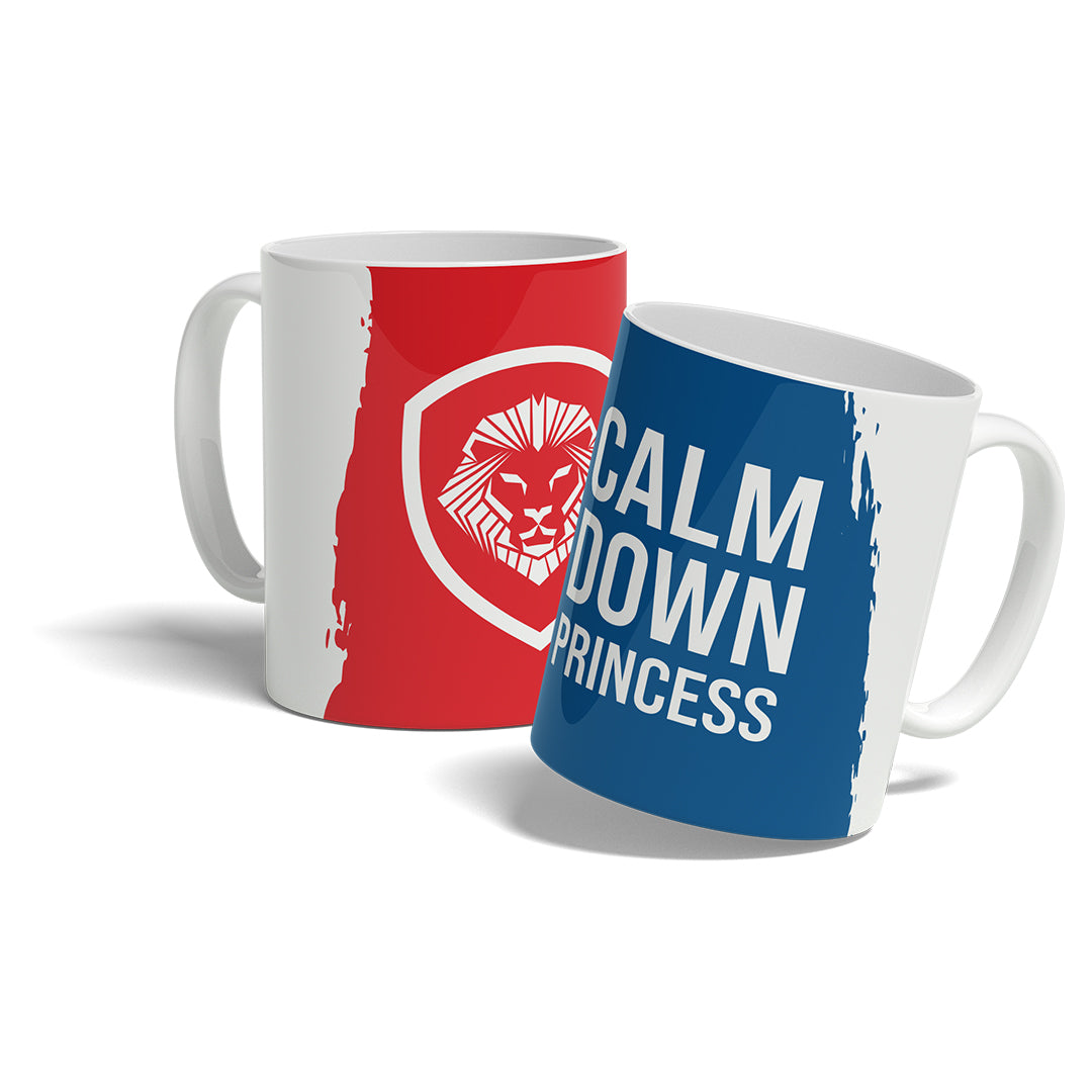 Calm Down Princess Valuetainment Coffee Mug - Inspirational Quote Ceramic Cup for Tea & Coffee - Perfect for Office, Home & Gifts