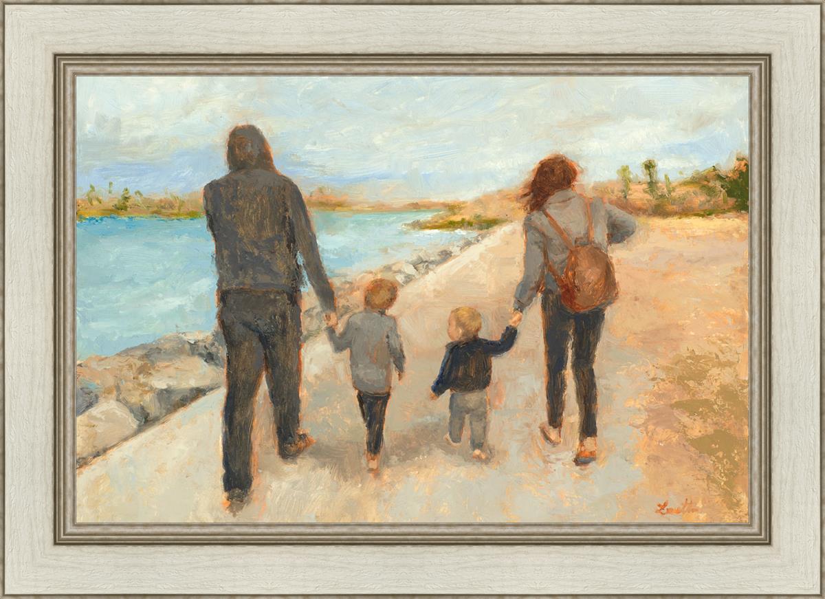 Family Walk On The Beach - Comfortable & Stylish Beach Sandals for Women, Men and Kids | Perfect for Summer Vacations, Seaside Strolls and Outdoor Adventures